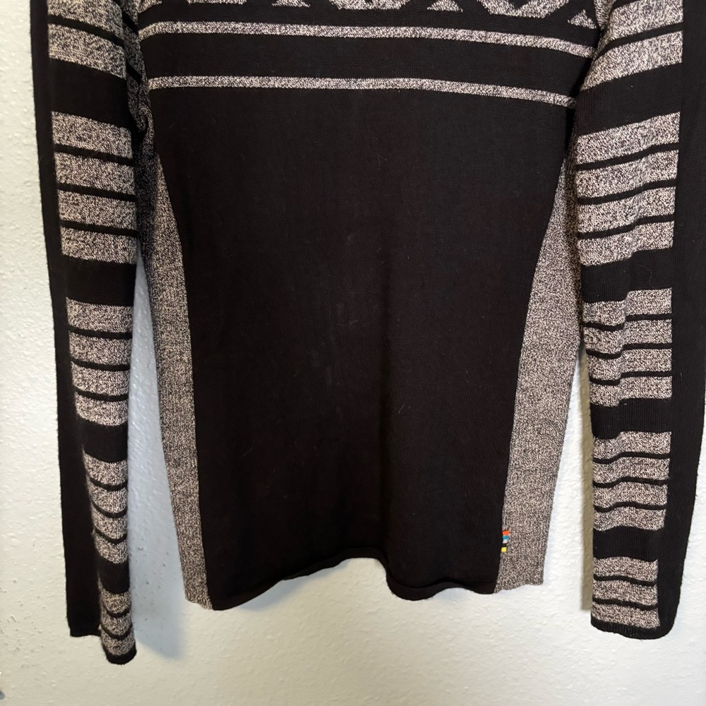 Smartwool Women’s Dacono Ski Sweater Black Geometric - Picture 6 of 11